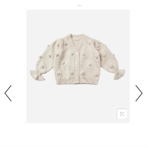 Rylee + Cru Flounce Cardigan Cream/White - size 2T